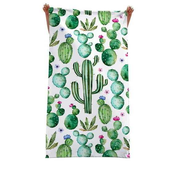 Alpaca Cactus Beach Towels Soft Quick-Dry Large Microfiber Super Absorbent Swim Pool Bath Towels