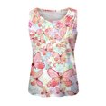thumbnail image 2 of Playeras,Blusas y Tops,Ropa para Mujer Workout Tank Tops Camiseta sin mangas de verano para mujer Camiseta sin mangas con estampado informal Camiseta sin mangas con cuello en V (Pink, M), 2 of 4