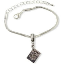 Passport Snake Chain Charm Bracelet