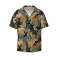 thumbnail image 3 of Goofa Camouflage Rabbit Printed Men's Casual Short-sleeved Shirt,Lightweight Breathable Button-down,Summer Casual men's top,Versatile Fashion shirt-Small, 3 of 7