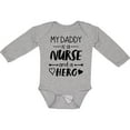 thumbnail image 3 of Inktastic My Daddy is a Nurse and a Hero Boys or Girls Long Sleeve Baby Bodysuit, 3 of 5