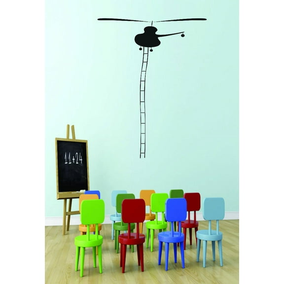 Decal Wall Sticker : Army War Rescue Helicopter 12x18 Inches