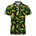 thumbnail image 4 of Veggiephile Corn Men Zipper T-shirt Summer Casual Short Sleeve T-shirt Top, 4 of 7