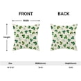 thumbnail image 2 of Watercolor Shamrock Lucky Clover Throw Pillow Covers 18x18 Inch Set of 2, St Patricks Day Pillow Covers Farmhouse Linen Shamrock Green Cushion Case Decoration for Sofa Couch Indoor Outdoor, 2 of 6