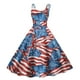 thumbnail image 1 of WILLBEST Vestido De Mujer Con Estampado Casual, Estilo Libertad Democrática, Con Tirantes Y Cintura Alta, 1 of 2