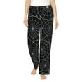 thumbnail image 2 of Lsque Spider Web Black Print Women's Pajama Pants, Lounge Pant - Comfortable Home Wear,Elastic Waistband, Stylish Design-XX-Large, 2 of 9