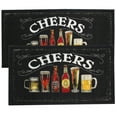 thumbnail image 2 of Kashi Home Kitchen Rug, Area Rug, Mat, Beautiful Print Non-Skid Latex Back Cheers & Beers 18x30 Rectangle, 2 of 3