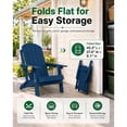 thumbnail image 4 of WINSOON Outdoor All-Weather HDPE Folding Adirondack Chair with Cup Holder & Adjustable Backrest, Easy to Install & Clean, Ideal for Garden, Yard & Patio, 4 of 8
