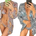 thumbnail image 2 of Womens High Cut Swimsuit Set Bikinis Lacing up Swimwear Bathing Suit Beachwear, 2 of 4