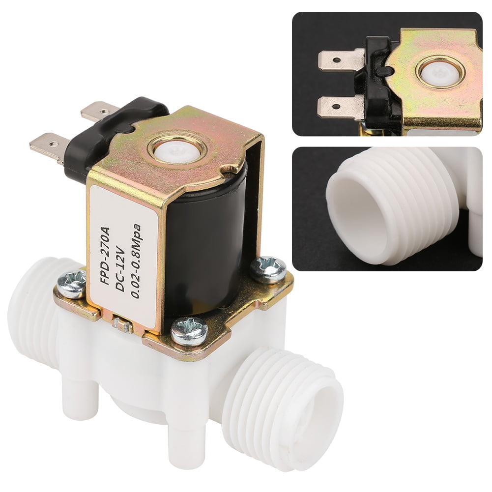 Solenoid Water Valve 12V G1 0.02-0.8Mpa Magnetic Water Valve 2NC Electric inlet solenoid valve normally closed water inlet Solenoid valve made of plastic for water supply 