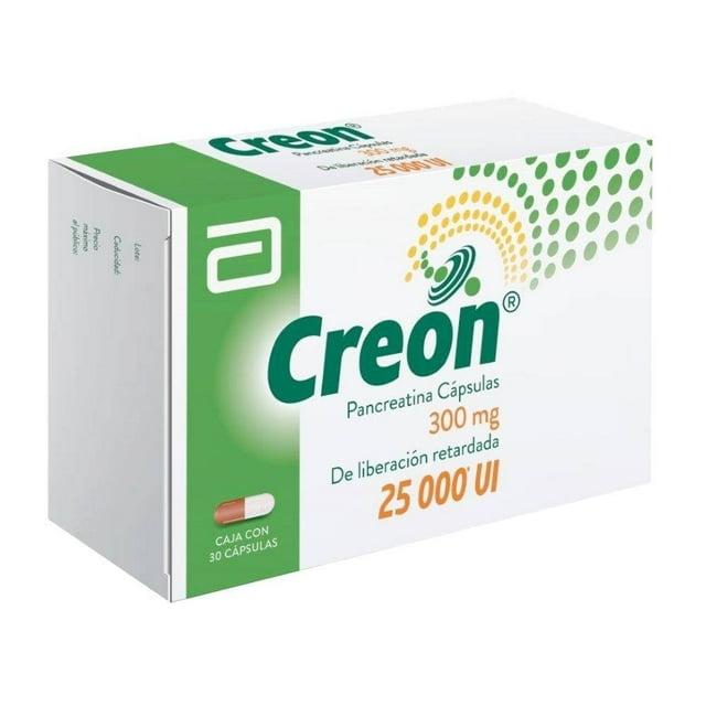 Creon Pancreatina 300 mg liberación retardada 25 000 UI 30 cápsulas