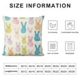 thumbnail image 5 of JEUXUS  Easter Pillow Covers Colorful Bunny Rabbit Decorative Square Pillow Cases Spring Farmhouse Throw Pillows  Farmhouse Home Decor for Sofa Couch Living Room Bedroom, 5 of 5