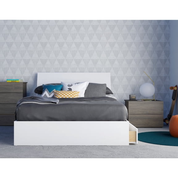Nexera 3-Piece Bedroom Set With Bed Frame, Headboard & Nightstand, Full