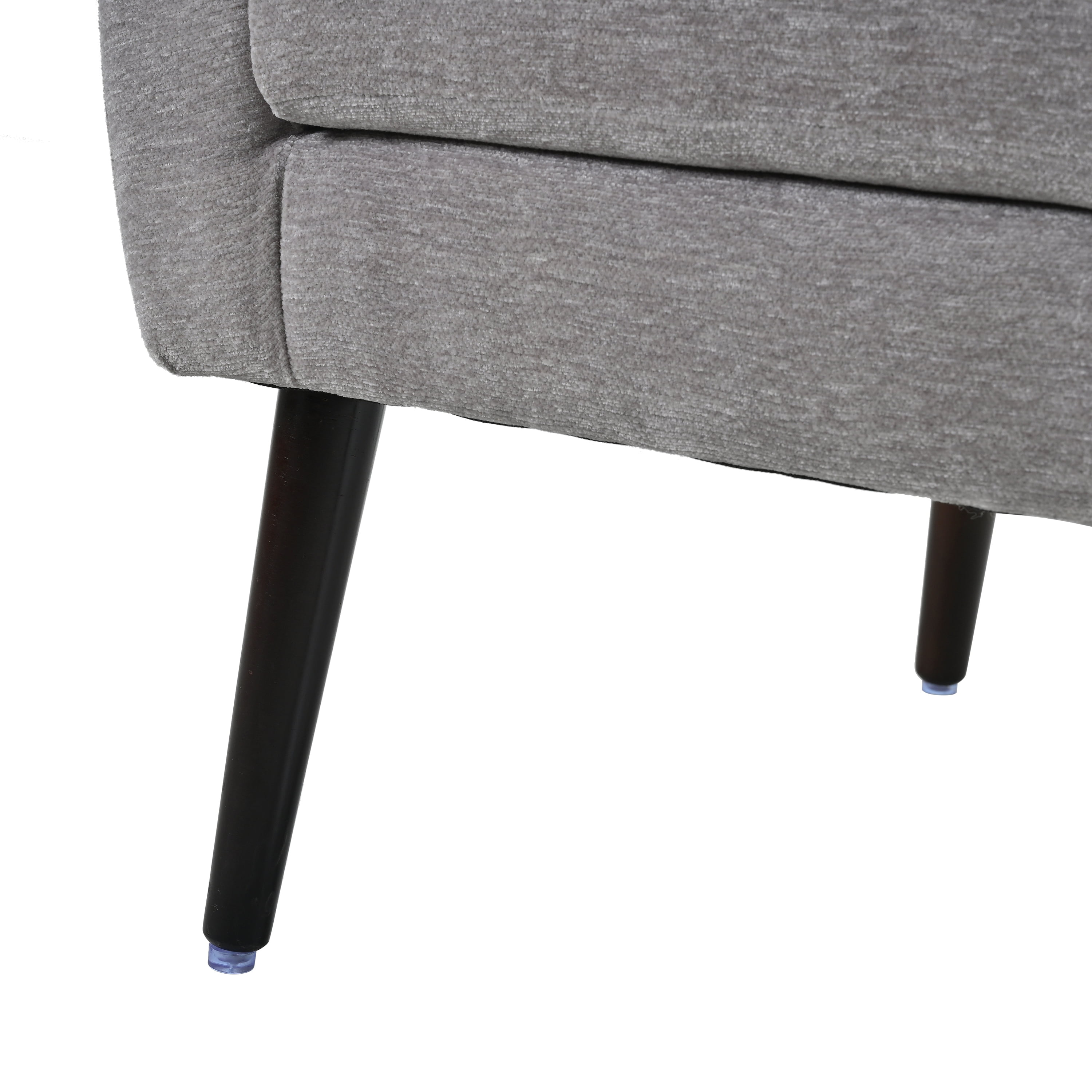 Aukfa Modern Accent Chairs,Chenille Arm Chairs for Living Room w/ Pillow for Bedroom,Gray