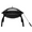 Black-four legged foldable, variant on Spaco 32 inch Wood Burning Fire Pit Set of 2, Fire Pit for Outside, Ice Pit/BBQ Fire Pit, Black