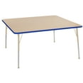 thumbnail image 1 of ECR4Kids 60in x 60in Square Everyday T-Mold Adjustable Activity Table Maple/Blue/Sand - Standard Ball, 1 of 2