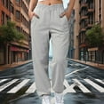 thumbnail image 4 of RQYYD Women's V Crossover Waist Sweatpants Baggy Y2K Jogger Pants Wide Leg Fleeced Lounge Pants, 4 of 7