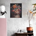 thumbnail image 3 of Rateoe Flower Crown Cat Pattern Decorative Picture – Unique Modern Wall Art, Ready-to-Hang Canvas Print for Home (Vertical), 3 of 6