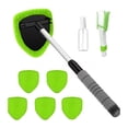 thumbnail image 1 of BotaniNest Inside Windscreen | 1 Triangle Head & 6 Upgraded Cloths | For Shower & Home Window Glass | 11 17in Extendable Metal & Foam Handle W Spray Bottle, 1 of 6