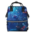 thumbnail image 1 of Disketp Deep Sea Glowing Fishes Mochila de Pañales de Gran Capacidad con Múltiples Bolsillos, Mochila de Viaje Multifuncional para Bebé, Unisex, Moderna y Resistente, 1 of 6