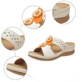 thumbnail image 5 of Dakaela Women Orthotic Slides Comfortable Walking Sandals Arch Support Bohemian Summer Shoes Orange 6, 5 of 7