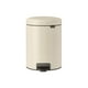 thumbnail image 1 of Bote de basura Brabantia New Icon Step de 5 litros, color beige suave con balde, 1 of 9