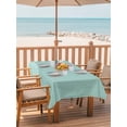 thumbnail image 2 of Outdoor Tablecloths with Umbrella Hole & Zipper, Linen Mint Green 60 x102 Inch Rectangle Tablecloths, Modern Minimalist Pure Solid Color Waterproof Table Cloth, Patio/Pool/Picnic Table Covers, 2 of 8