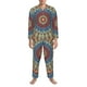 thumbnail image 3 of Fotbe Round Mandala Pijama de Hombre con Estampado de Manga Larga, Conjunto de 2 Piezas, Ropa de Dormir Suave y Cómoda con Bolsillos-Large, 3 of 7