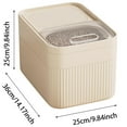 thumbnail image 3 of Large Airtight Pet Food Storage Bin, 15 Lbs Capacity for Dog and Cat Food, Includes Secure Lid and Measuring Scoop for Easy Use - Clear, 3 of 4