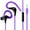 Purple, variant on Deyuer Wired Earbud High Fidelity Waterproof Ergonomic 3.5mm Noise Reduction Sports Ear Hook Earphone for Running