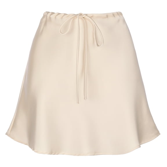 DARING DIVA Women's High Waist Casual A-Line Flared Skirts X-Small Beige