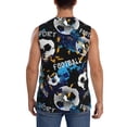 thumbnail image 4 of Bingfone Football Pattern Men's Tank Tops Workout Sleeveless Tee Shirts Running Beach Tanks for Men-Small, 4 of 8
