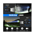 thumbnail image 3 of Lampara Tactica 200000lm Rechargeable Led Linterna Potentes Linterna Luz Blanca Belug Negro, 3 of 4