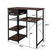 thumbnail image 2 of Mini Fridge Stand, 4-Tiers Bakers Racks with Storage, Industrial Workstation Microwave Oven Stand, Wine Rack for Storage Room, DIning, Kitchens, Dorm, Home, Apartment, 2 of 5