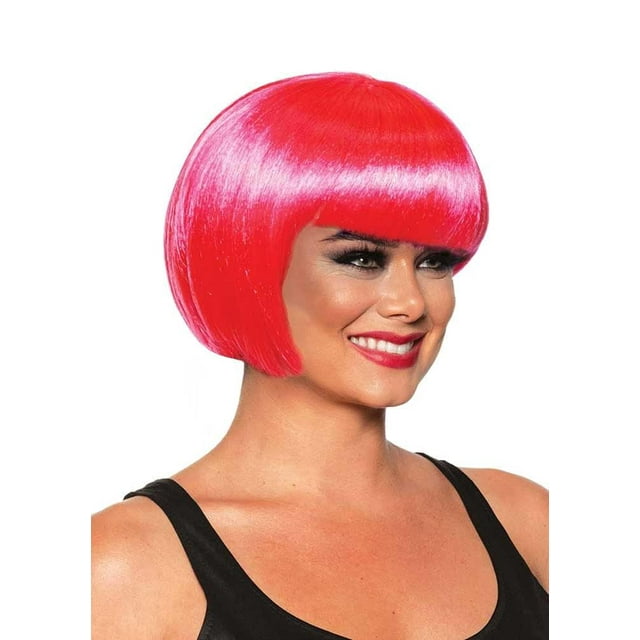 Perruque Déguisement pour Adulte Taille Unique Bob Cut / Rose