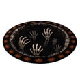thumbnail image 2 of MInHoues 3D Optical Illusion Round Halloween Rug 40 Inch, Skeleton Hands Pit Circular Floor Mat, Non Slip Spooky Area Rug for Indoor Living Room Entryway Halloween Home Party Decor, 2 of 9