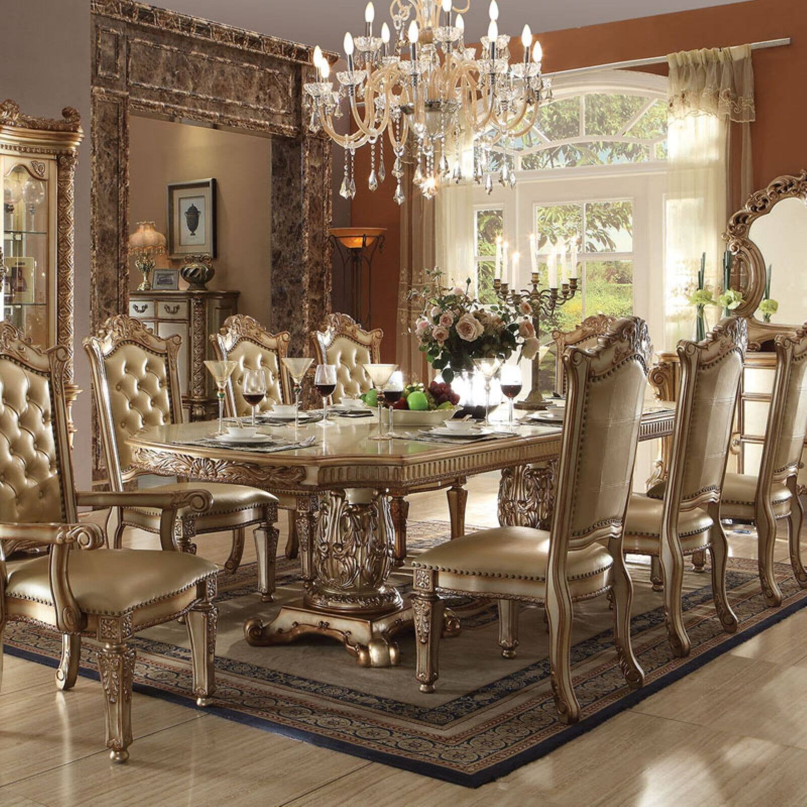 Acme Furniture Vendome Double Pedestal Dining Table