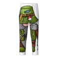 thumbnail image 2 of Gukieu Fishing Gnome Print Youth Home Trousers, Elastic Waistband with Pockets for Home and Outing, Suitable for Children Aged 5-16-Medium, 2 of 6