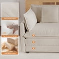 thumbnail image 5 of HUTWIFE Modular Sectional Sofa, 75.9 Inch L Shaped Couch Set for Living Room, Loveseat Comfy Cloud Couches with Movable Ottoman, DIY Combination, Chenille, 5 of 10