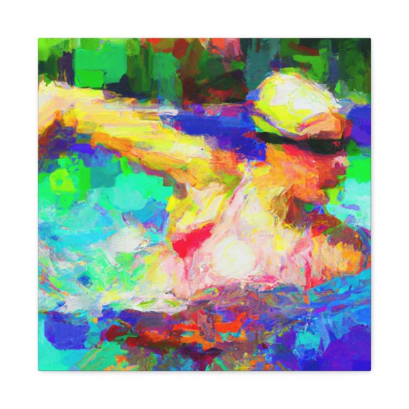 Splash of Freedom Swims - Canvas