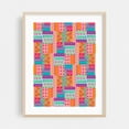 thumbnail image 2 of Floral Patchwork Delight - Mixed Media Pattern Floral Geometric Modern Art Abstract Boho Unframed Wall Art Print 18 x 24 inches, 2 of 4