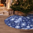 thumbnail image 5 of Xecao Beautiful Snowflake Butterfly Pattern Christmas Tree Skirt Round Xmas Tree Mat Base Cover for Holiday Home Decorations-36", 5 of 6