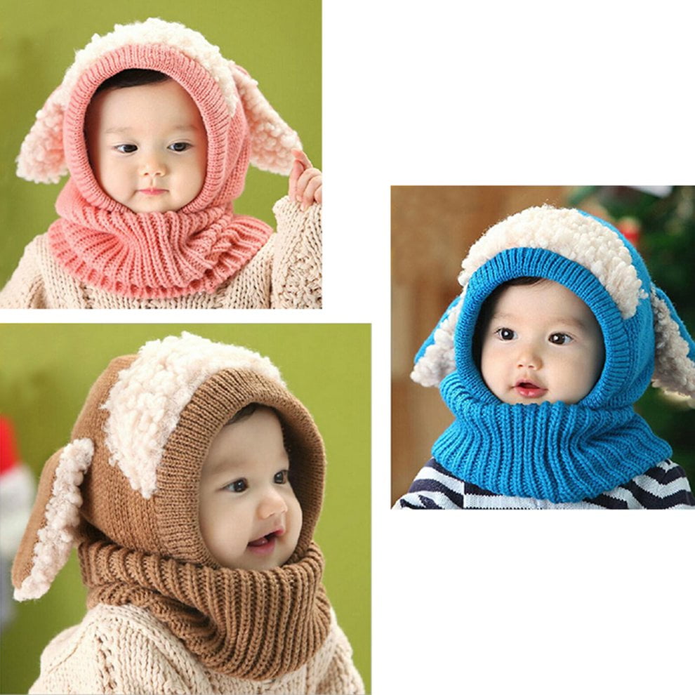 baby winter hat with ties