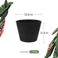 thumbnail image 3 of Ecobo Maceta de 54,1 cm de Alto | Ecológica, Duradera y Ligera | Para Uso en Interiores y Exteriores, Resistente a la Intemperie, Diseño Contemporáneo de Artesanos Brasileños - Negro Jaspeado, 3 of 4