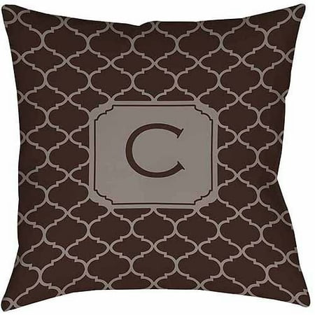 Idg Moroccan Monogram Brown Decorative Pillows Walmart Com