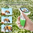 thumbnail image 3 of Microscopio EDCREATY 200X-1000X portátil de bolsillo para niños blanco+verde, 3 of 7