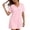 Pink, variant on Womens Swimsuit Cover Up Short Sleeve V Neck Bathing Suit Civerup Summer Casual Beach Dresses Plus Size Fashion