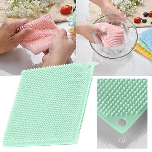 Kgfrsd Dish Brush,Silicone Dishwashing Brush Cleaning Brush Kitchen Cleaning Brush Decontamination Various Uses Melon And Fruit Scrubbing Pad,Kitchen Gadgets