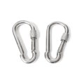thumbnail image 4 of Kit de Sangles de Balançoire en Polyester 1000D Robuste - 2 Pcs 5cm x 107cm Ceintures Noires avec 2 Mousquetons en Acier Inoxydable en Forme de 8, Capacité de Charge 1000kg/2204lb, Inclut Sac de Rangement à Cordon en Nylon, 4 of 4