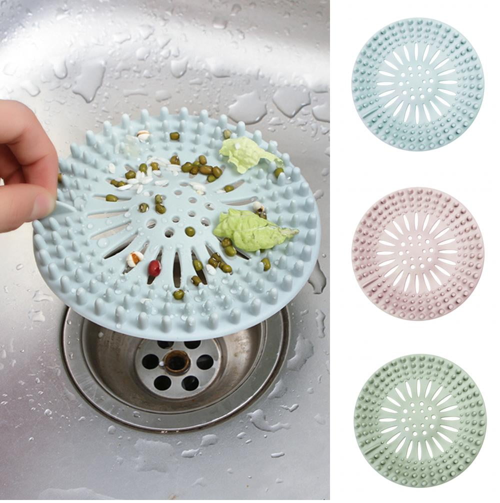 Happy Date Hair Catcher Rubber Stopper Shower Drain Covers for Bathroom